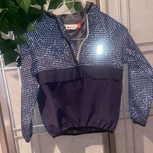 Navy and White Kids Raincoat